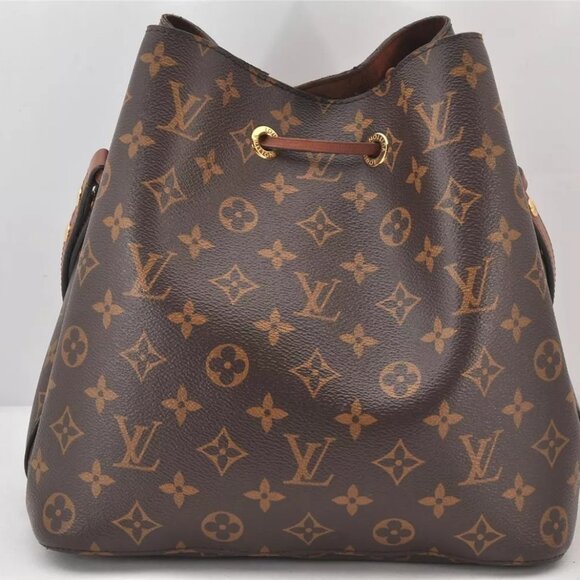 Authentic Louis Vuitton Monogram Neo Noe Drawstring Bag Brown - Picture 3 of 16